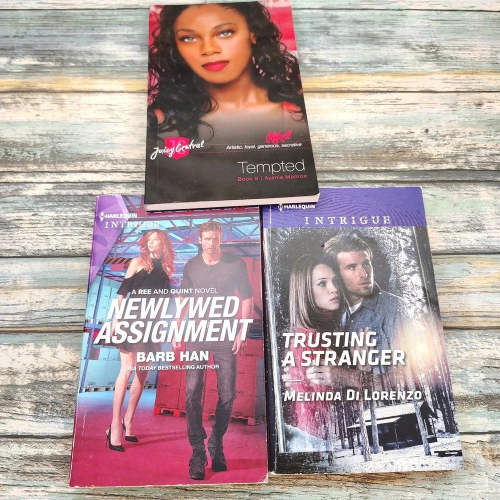 Lot of 3 Romance paperback Books‎ Harlequin Juicy Central Steamy TBR Reading